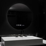 Oglinda LED Rotunda, 70cm, Serenite MotionGlow Marcello, Sistem Dezaburire, Ceas & Termometru, Dimabila - imagine 2