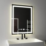 Oglinda LED Rectangulara, 45x60cm, Verite MotionGlow Marcello, Sistem Dezaburire, Ceas & Termometru, Dimabila - imagine 2