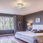 Lustra LED cu telecomanda BETTY 28W, 2 Cercuri, lumina Rece/Calda/Neutra, Dimabila, Alb - imagine 3