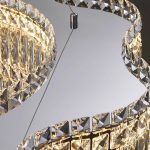 Candelabru Cristal LED cu Telecomanda Regalis, Lungime 58cm, Crom Lucios, Inaltime Reglabila - imagine 2