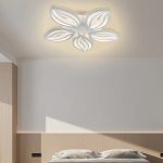 Lustra LED cu telecomanda ORCHID 65W, 5 Petale, lumina Rece/Calda/Neutra, Dimabila, Alb