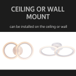 Lustra LED cu telecomanda BETTY 28W, 2 Cercuri, lumina Rece/Calda/Neutra, Dimabila, Alb - imagine 4