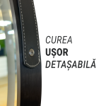 Oglinda LED Rotunda, 60cm, Celeste Majeste Noir Eleve MotionGlow Marcello, Sistem Dezaburire, Ceas & Termometru, Dimabila - imagine 4