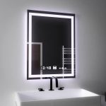Oglinda LED Rectangulara, 45x60cm, Verite MotionGlow Marcello, Sistem Dezaburire, Ceas & Termometru, Dimabila - imagine 4