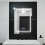 Oglinda LED Rectangulara, 50x70cm, KOVEN Touch, Sistem Dezaburire,Dimabila - imagine 3