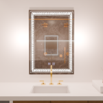 Oglinda LED Rentagulara, 60x80cm, Touch Vivido , Sistem Dezaburire,Dimabila - imagine 3