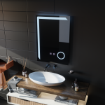 Oglinda LED Rectangulara, 60x80cm, Linea Touch, Sistem Dezaburire, Dimabila - imagine 4