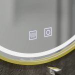 Oglinda LED Rotunda, 70cm, Glanz Touch, Sistem Dezaburire, Dimabila - imagine 2