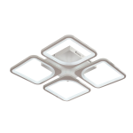 Lustra LED cu telecomanda ZOE 53W, 4 Patrate, lumina Rece/Calda/Neutra, Dimabila, Alb - imagine 4