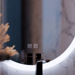 Oglinda LED Rotunda, 50cm, Noxia Touch, Sistem Dezaburire, Dimabila - imagine 2