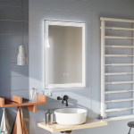 Oglinda LED Rectangulara, 60x80cm, ADIS Touch, Sistem Dezaburire,Dimabila - imagine 2