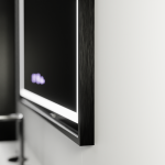 Oglinda LED Rectangulara, 80x60cm, Verite Majeste Noir Motion Glow Marcello, Sistem Dezaburire, Ceas & Termometru, Dimabila - imagine 2