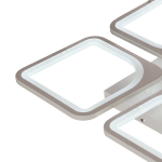 Lustra LED cu telecomanda ZOE 53W, 4 Patrate, lumina Rece/Calda/Neutra, Dimabila, Alb - imagine 2