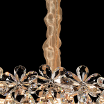 Candelabru Cristal Magno 11xE27, Diametru 60cm, Auriu Lucios si Negru, Inaltime Reglabila - imagine 4