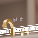 Oglinda LED Rentagulara, 60x80cm, Touch Vivido , Sistem Dezaburire,Dimabila - imagine 2