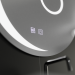 Oglinda LED Rotunda, 60cm, Orbis Touch, Sistem Dezaburire,Dimabila - imagine 2