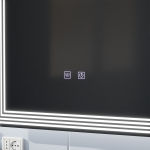 Oglinda LED Rectangulara, 60x80cm, ADIS Touch, Sistem Dezaburire,Dimabila - imagine 4