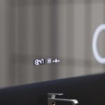 Oglinda LED Rectangulara, 100x60cm, Celeste MotionGlow Marcello, Sistem Dezaburire, Ceas & Termometru, Lupa Cosmetica, Dimabila - imagine 2