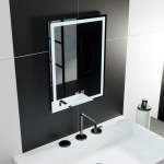 Oglinda LED Rectangulara, 60x80cm, Nox Touch, Sistem Dezaburire, Dimabila - imagine 3