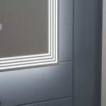 Oglinda LED Rectangulara, 60x80cm, ADIS Touch, Sistem Dezaburire,Dimabila - imagine 3