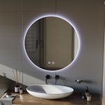 Oglinda LED Rotunda, 70cm, Isolda, Touch, Sistem Dezaburire - imagine 3