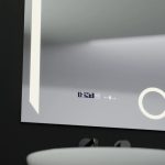 Oglinda LED Rectangulara, 60x80cm, Precision MotionGlow Marcello, Sistem Dezaburire, Ceas & Termometru, Lupa Cosmetica, Dimabila - imagine 2