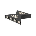 Aplica LED de Exterior Retelis, 12W, Metal, Negru - imagine 4