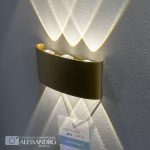 Fantas Aplica LED de Exterior si Interior, 6 Surse x 1W, IP65, Metalic, Auriu, 3000K