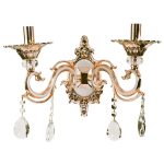 Aplica Nicholas, 2*E14, Lila cu Auriu, Metal si Cristal - imagine 2