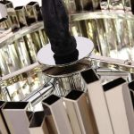 Candelabru Cristal BLOIS Petito 3xE14, Diametru 30cm, Argintiu, Inaltime Reglabila - imagine 4