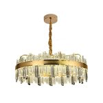 Candelabru LED Achim cu Telecomanda, 200W, Diametru 80cm Auriu, Dimabil - imagine 2