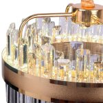 Candelabru LED Achim cu Telecomanda, 200W, Diametru 80cm Auriu, Dimabil - imagine 4