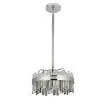 Candelabru LED Cristal cu Telecomanda Maxton 140W Dimabil Argintiu - imagine 2