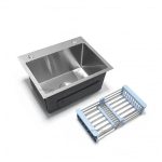 Chiuveta Bucatarie Inox, 50x40X21cm, Cu Accesorii, Inox Periat - imagine 2