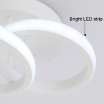 Lustra LED VERTEX CIRCULA 21W, 2 Cercuri, Rame Metalice, lumina Rece/Calda/Neutra, Alb - imagine 2