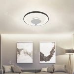 Lustra LED ADARA 90W, Rotunda, lumina Neutra, 4000K, Negru