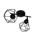 Lustra Aerope, 2x E27, Metal, Negru - imagine 2