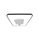 Lustra LED cu telecomanda ANKA 106W, lumina Calda/Neutra, Dimabila, Negru - imagine 2