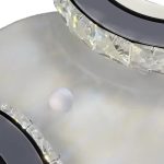 Lustra LED cu telecomanda si cristal NOVA ROTONDA 29W, 2 Cercuri, lumina Rece/Calda/Neutra, Alb - imagine 2