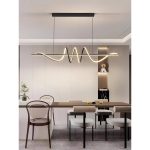 Lustra LED suspendata cu telecomanda RIBBON 66W, Liniara, lumina Rece/Calda/Neutra, Dimabila, Negru, Inaltime Reglabila - imagine 3