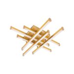 Lustra LED cu telecomanda MORA 120W, 6 Elermente, Liniara, lumina Rece/Calda/Neutra, Dimabila, Auriu Lucios - imagine 3