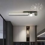 Lustra LED MEISSUN 44W, Liniara, lumina Rece/Calda/Neutra, Negru