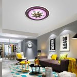 Lustra LED cu telecomanda KRAZ RGB 180W, lumina Rece/Calda/Neutra, Dimabila, Alb