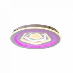 Lustra LED cu telecomanda MEIRA RGB, 180W, lumina Rece/Calda/Neutra, Dimabila, Alb - imagine 3