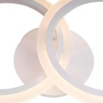 Lustra LED cu telecomanda BETTY 28W, 2 Cercuri, lumina Rece/Calda/Neutra, Dimabila, Alb - imagine 2