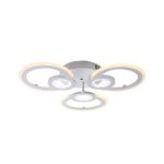 Lustra LED cu telecomanda KADE 80W, 3 Cercuri, lumina Rece/Calda/Neutra, Dimabila, Alb - imagine 2