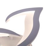 Lustra LED cu telecomanda LOTUS 32W, 3 Petale, lumina Rece/Calda/Neutra, Dimabila, Alb - imagine 2