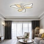 Lustra LED cu telecomanda KYLEN 144W, 6 Elemente, lumina Rece/Calda/Neutra, Dimabila, Alb