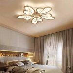 Lustra LED cu telecomanda BLOSSOM 95W, 5 Petale, lumina Rece/Calda/Neutra, Dimabila, Alb - imagine 2