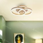 Lustra LED cu telecomanda LYRA 120W, 2 Cercuri, lumina Rece/Calda/Neutra, Dimabila, Auriu Periat